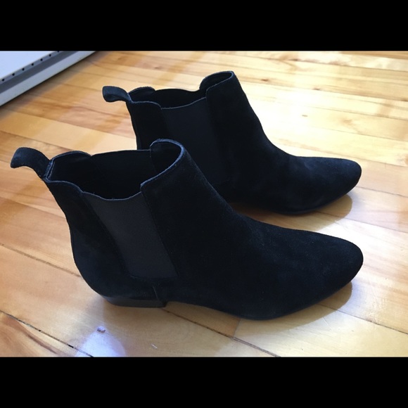 Design lab chelsea boots in black velvet - Picture 3 of 7